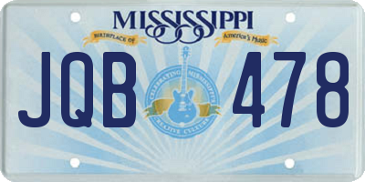 MS license plate JQB478