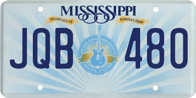 MS license plate JQB480