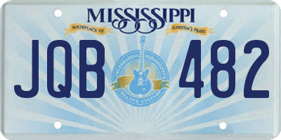 MS license plate JQB482