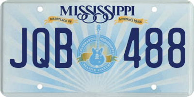 MS license plate JQB488
