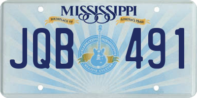 MS license plate JQB491