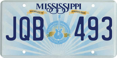 MS license plate JQB493