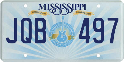 MS license plate JQB497