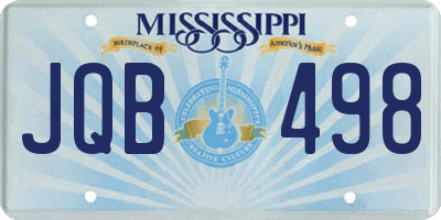 MS license plate JQB498