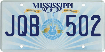 MS license plate JQB502