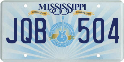 MS license plate JQB504