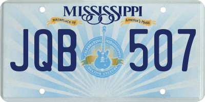 MS license plate JQB507