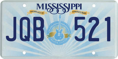 MS license plate JQB521