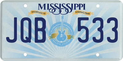 MS license plate JQB533
