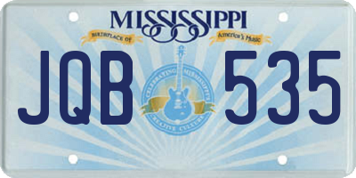 MS license plate JQB535