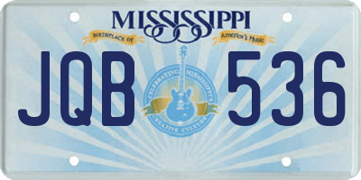 MS license plate JQB536
