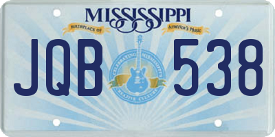 MS license plate JQB538