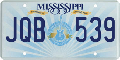MS license plate JQB539