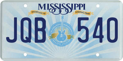 MS license plate JQB540