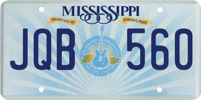 MS license plate JQB560