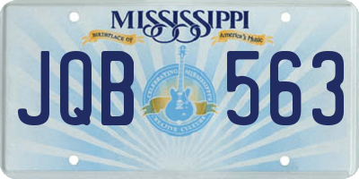 MS license plate JQB563