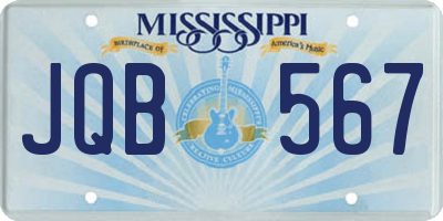 MS license plate JQB567
