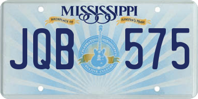 MS license plate JQB575