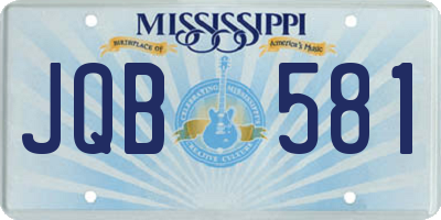 MS license plate JQB581