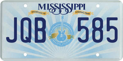 MS license plate JQB585