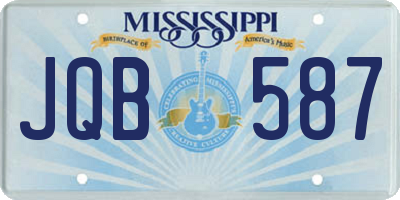 MS license plate JQB587