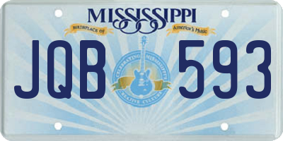 MS license plate JQB593