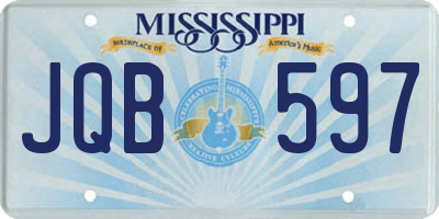 MS license plate JQB597