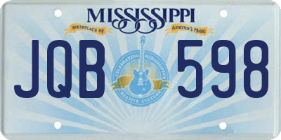 MS license plate JQB598