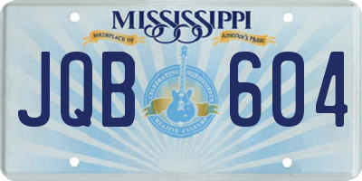MS license plate JQB604