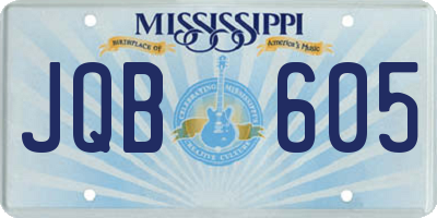 MS license plate JQB605
