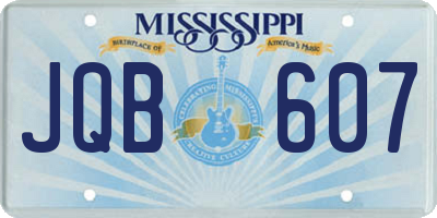 MS license plate JQB607