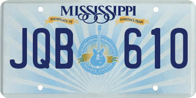 MS license plate JQB610