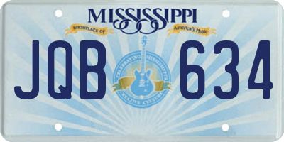 MS license plate JQB634