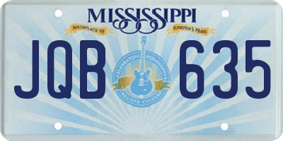 MS license plate JQB635