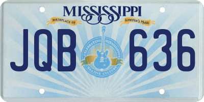 MS license plate JQB636