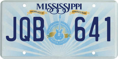 MS license plate JQB641