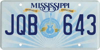 MS license plate JQB643