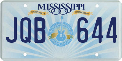 MS license plate JQB644