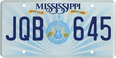 MS license plate JQB645