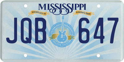 MS license plate JQB647