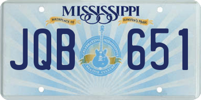 MS license plate JQB651