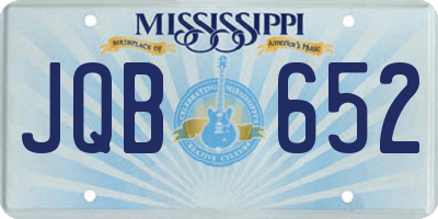 MS license plate JQB652