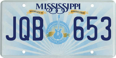 MS license plate JQB653