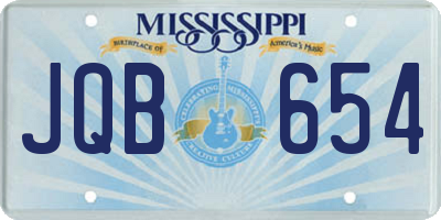 MS license plate JQB654