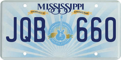 MS license plate JQB660