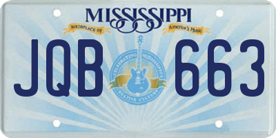 MS license plate JQB663