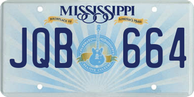 MS license plate JQB664