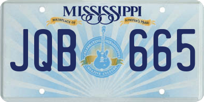 MS license plate JQB665
