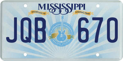 MS license plate JQB670