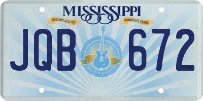 MS license plate JQB672